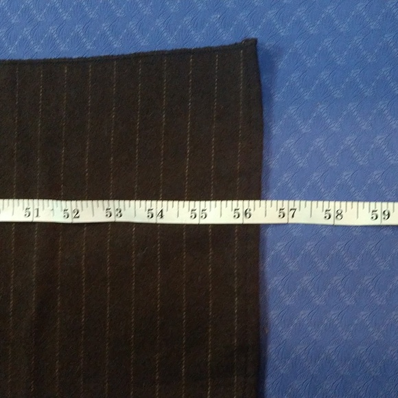 brown striped winter scarf - Picture 7 of 10